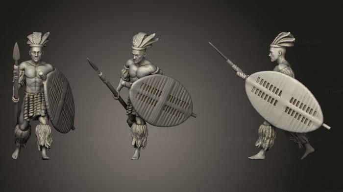 Military figurines (Zulu, STKW_2125) 3D models for cnc